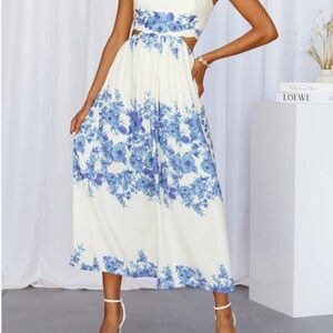 Hello Molly Blue Floral Jumpsuit